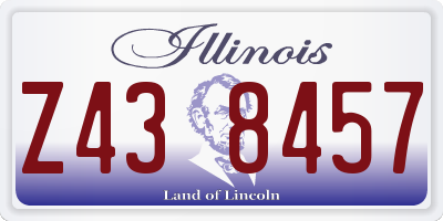 IL license plate Z438457
