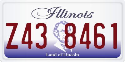 IL license plate Z438461