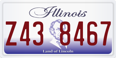 IL license plate Z438467