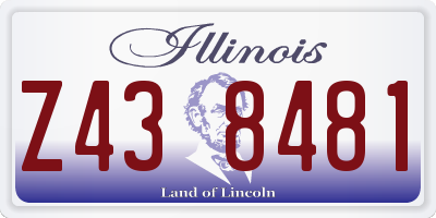 IL license plate Z438481