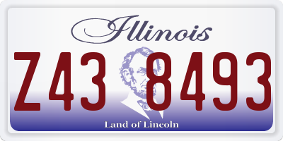 IL license plate Z438493