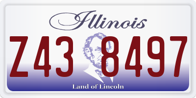 IL license plate Z438497