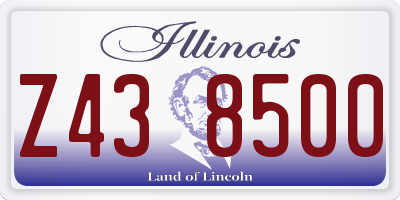 IL license plate Z438500