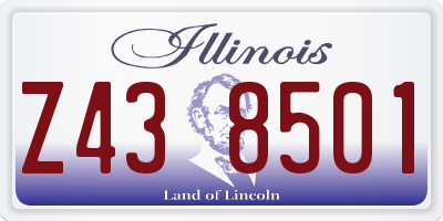 IL license plate Z438501