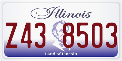 IL license plate Z438503