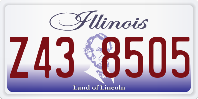 IL license plate Z438505