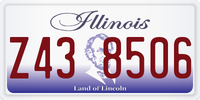 IL license plate Z438506