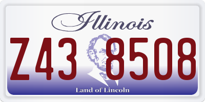 IL license plate Z438508