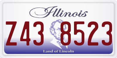 IL license plate Z438523