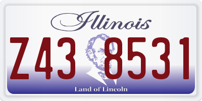 IL license plate Z438531