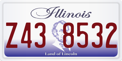 IL license plate Z438532