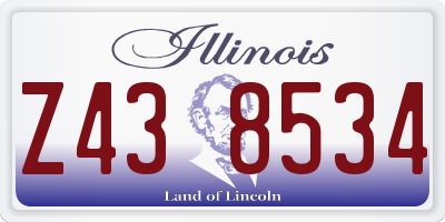 IL license plate Z438534