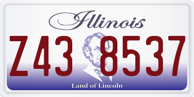 IL license plate Z438537