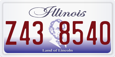 IL license plate Z438540