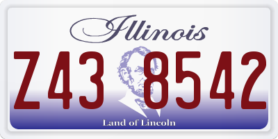 IL license plate Z438542