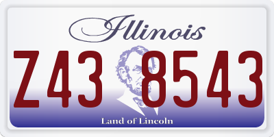 IL license plate Z438543