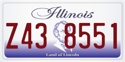 IL license plate Z438551