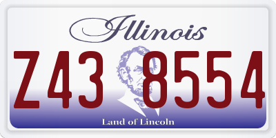 IL license plate Z438554