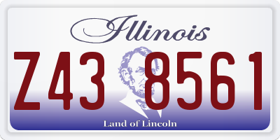 IL license plate Z438561