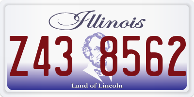 IL license plate Z438562