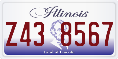 IL license plate Z438567