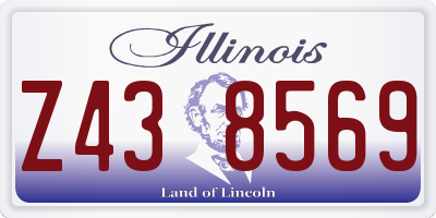 IL license plate Z438569