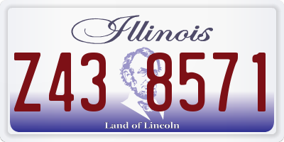 IL license plate Z438571