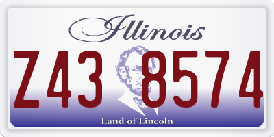 IL license plate Z438574