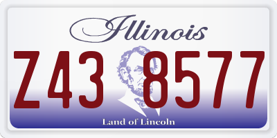 IL license plate Z438577