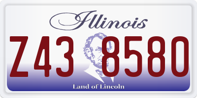 IL license plate Z438580