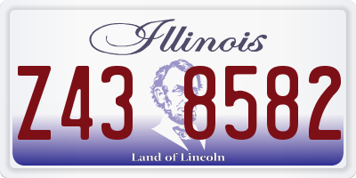 IL license plate Z438582