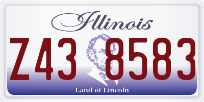 IL license plate Z438583