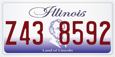 IL license plate Z438592