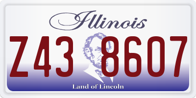 IL license plate Z438607