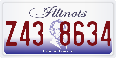 IL license plate Z438634