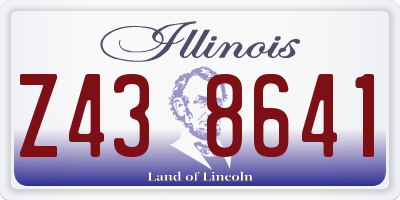 IL license plate Z438641