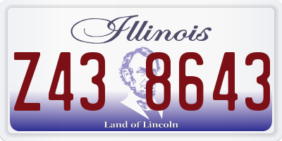 IL license plate Z438643