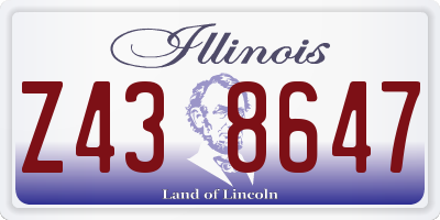 IL license plate Z438647