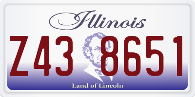 IL license plate Z438651