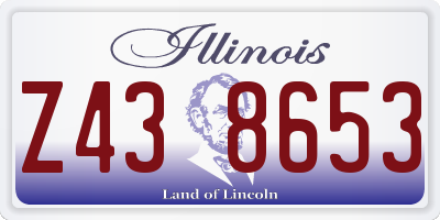 IL license plate Z438653