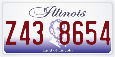 IL license plate Z438654