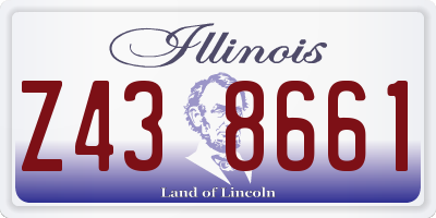 IL license plate Z438661