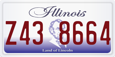 IL license plate Z438664