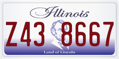IL license plate Z438667
