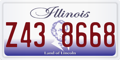 IL license plate Z438668