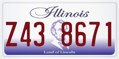 IL license plate Z438671