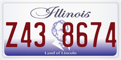 IL license plate Z438674