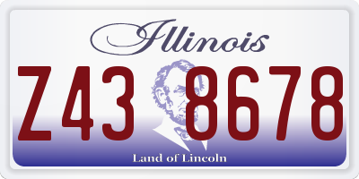 IL license plate Z438678