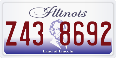 IL license plate Z438692