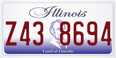 IL license plate Z438694